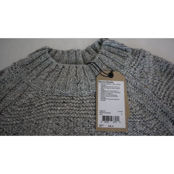 PrAna 1966191 Women's Sz Large Gray Nemma Standard Fit Knit Sweater $99+ - Picture 5 of 9